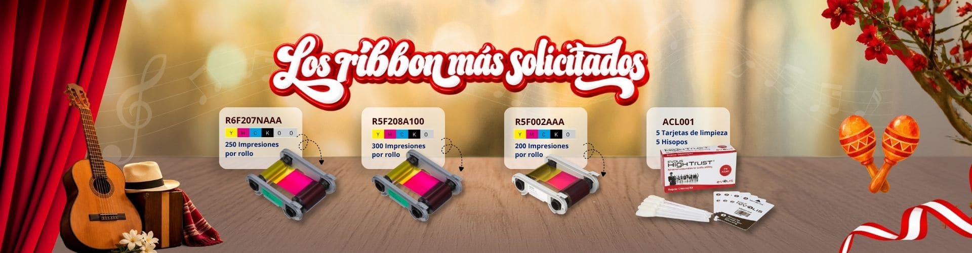 banner de insumos de marca Evolis